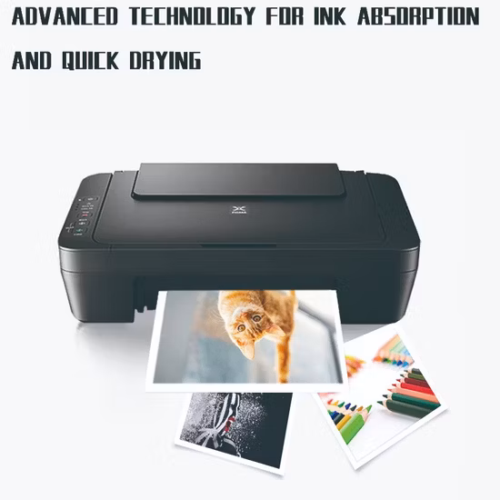 Selbstklebendes Fotopapier für Tintenstrahldrucker, Aufkleberpapier A4, glänzend, zum Drucken von Logos in Farbe