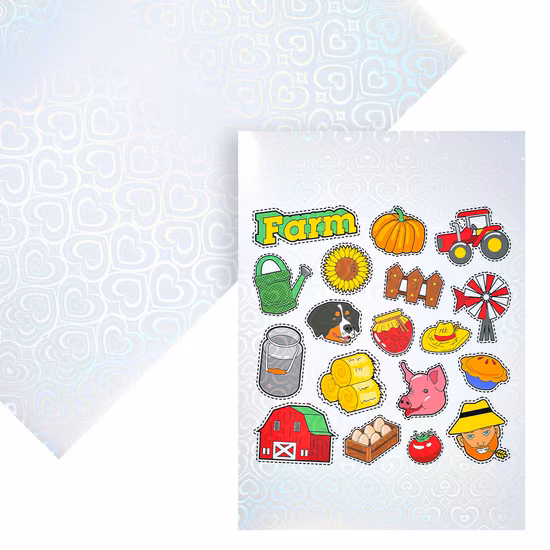 A4 Self Adhesive Printable Laser Vinyl Holographic Sticker Paper Inkjet Glossy Holographic Sticker Paper for Inkjet Printer