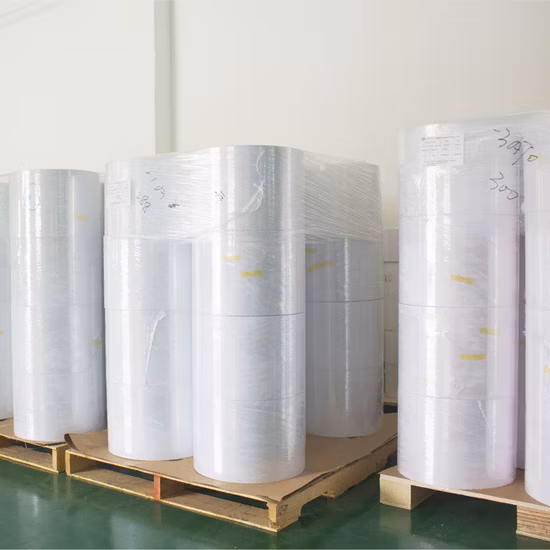 Selbstklebendes halbglänzendes Kunstaufkleber-Etikettenpapier in Rollen und Bögen