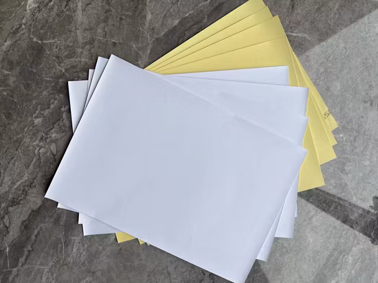 Versetztes holzfreies Aufkleberpapier mit weißem Pergaminpapier